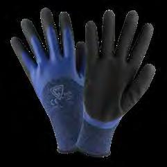 Nitrile-coated palm provides excellent abrasion resistance and channels oil from the surface of the glove