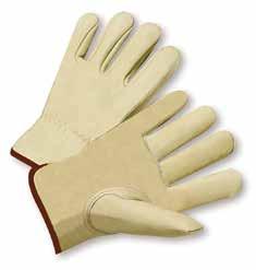 39 30971 Standard Split Cowhide Palm Rubberized Cuff Gloves Premium 