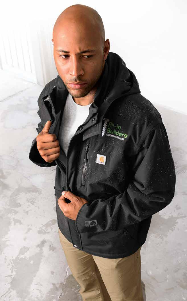 M-3XL 71000 Carhartt Shoreline Jacket Angled cuff opening and inner sleeve rib-knit storm cuffs for added protection against