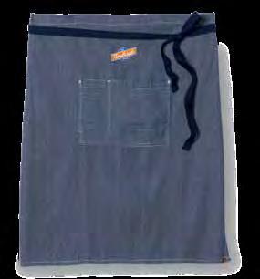 49 64278 Chef Works Portland Bistro Apron Large front pockets that will hold ipad 2 or similar device Cell phone pocket divide Contrast tape ties 8.3 oz.
