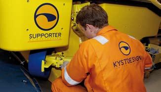 SUPPORTER technology The SUPPORTER vehicle developed by KYSTDESIGN is a unique intervention vehicle as it combines flexibility and capacities only matched by much larger ROV s, within a compact but