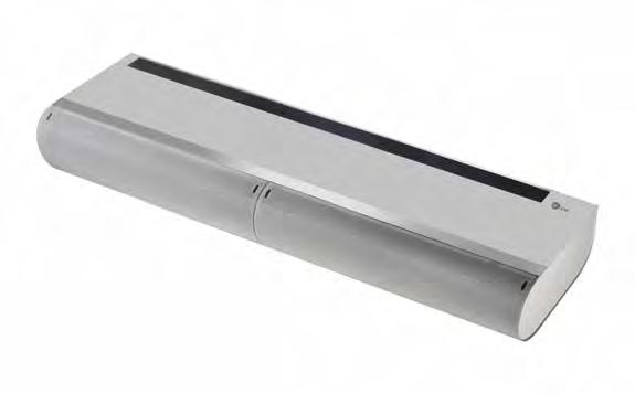 ESSENSSE This attractive and econoic air curtain can be supplied with or without a heating feature. A special design air outlet provides the best possible seal across a doorway.