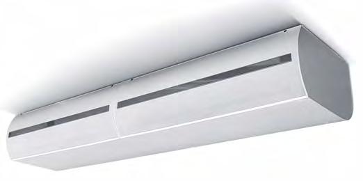 STANDESSE A sart looking air curtain with fast-heat wire eleents that provide increased perforance and energy savings.