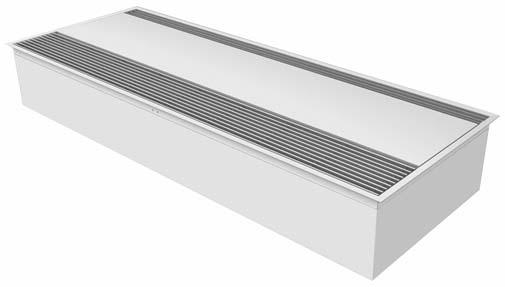WINDBOX RECESSED Option available (see page 42) This attractive air curtain is for use in suspended ceilings and has separated air intake and outlets in order to avoid circulation of air.