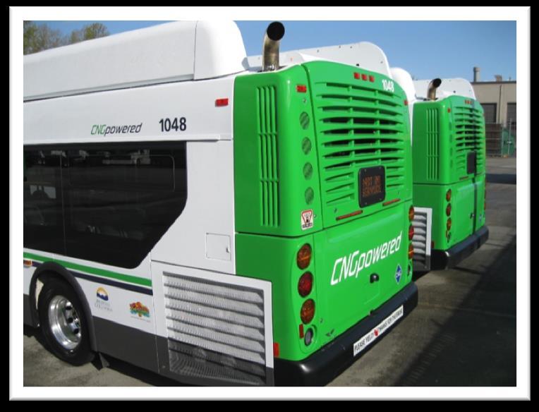2016/17 Projects CNG Strategy In Service Review Nanaimo - 25 New Flyer Xcelsior in service Spring 2014 Averaging ~150,000km per bus Kamloops - 25 New Flyer Xcelsior in service Spring 2015