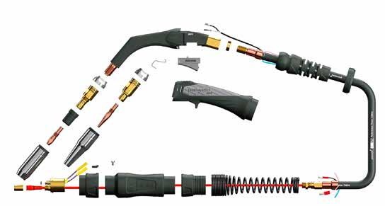 28 Mig Torch Packages 350A Air Cooled MIG Welding Torch 350A, 10.5kW, Mixed Gas (80/20) @ 80% Duty Cycle, EN60974-7.040"-1/16"/1.0mm to 1.