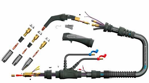 32 Mig Torch Packages 320W Water Cooled MIG Welding Torch 320A, 9.6kW, Mixed Gas (80/20) @ 100% Duty Cycle, EN60974-7.030"-1/16"/0.8mm to 1.