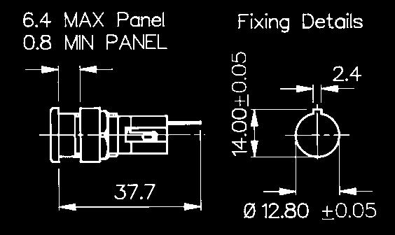 Panel Cutout FX0354 FX0354/S Body: Nut: