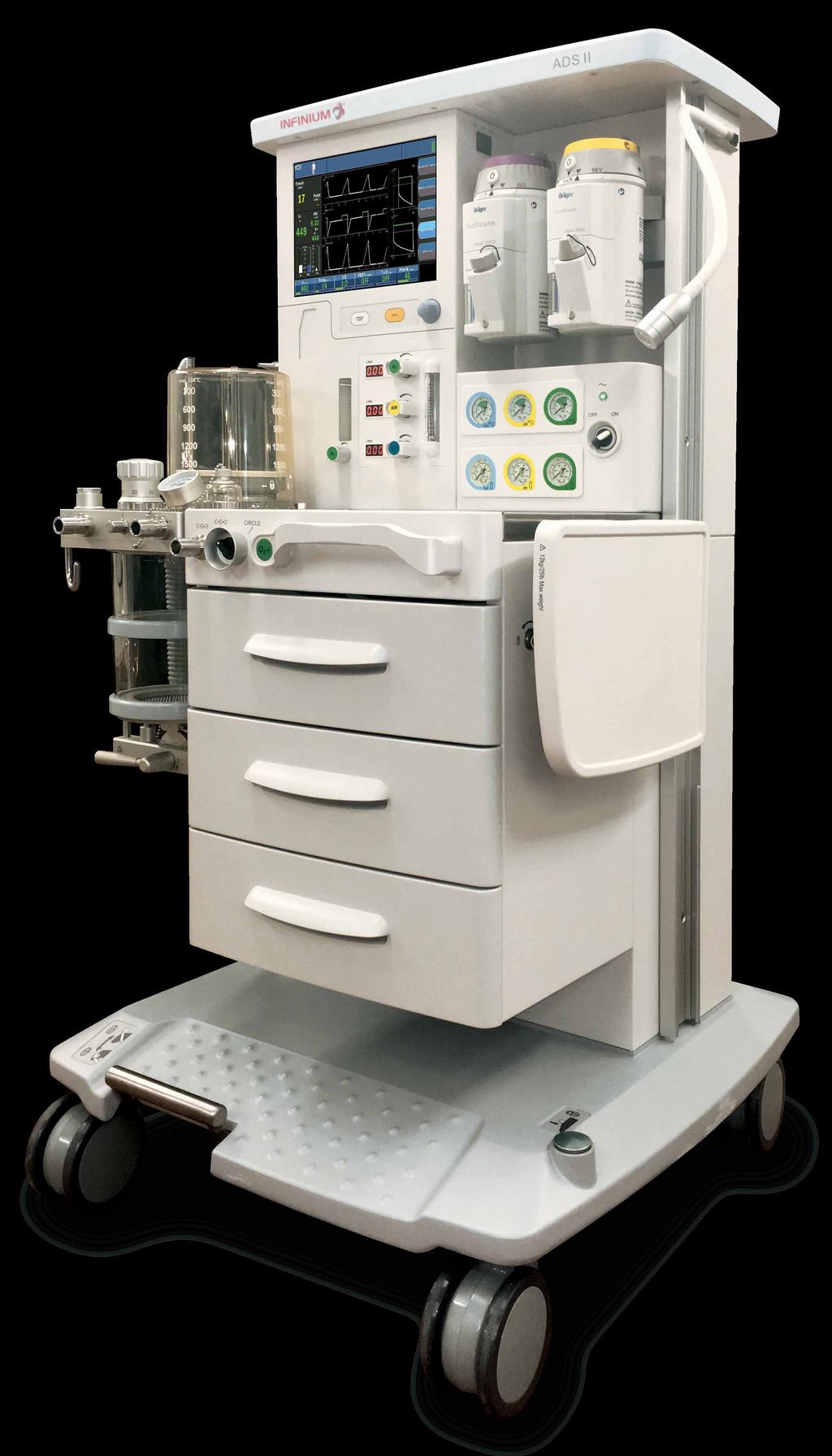 ADS II TM ADS II Anesthesia Delivery System The ADSII is an advanced yet easy to use anesthesia workstation that provides accurate, pneumatically driven and electronically controlled ventilation.