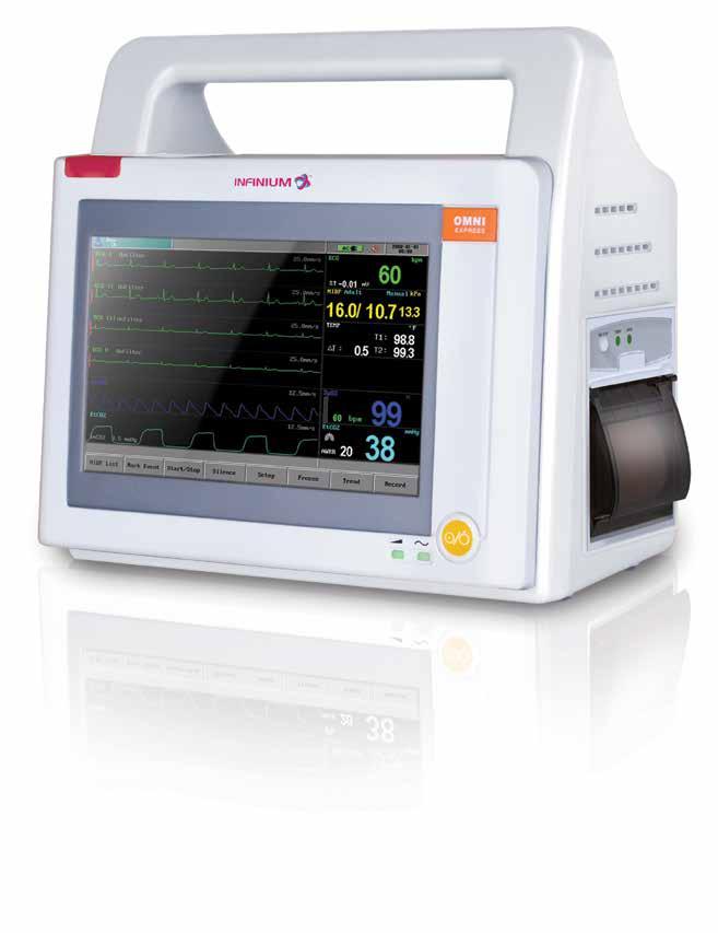 1 inch Portable Patient Monitor n Standard ECG, SPO2, TEMP, Blood Pressure, Respiration n Optional EtCO2 n Optional Invasive Blood Pressure n ECG 3/5 Lead
