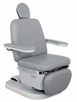 Product Description 300 Series Procedure Chair Adjustable Head Rest (accessory) Paper Roll Holder (1) 12 Button Hand Control Electric Back Rest electric adjustment 0 to 80 Self-Adjusting Removable