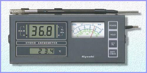 1-1 Meter Description Digital Display Wind velocity,static Pressure sensor (probe) Digital display (Temparature) Analog meter 1-1 POWER KEY HOLD KEY m/s pa KEY BATT.CHECK KEY 1.