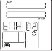 Then press Enter button to enter value setting of parameter 2. Press the Up button to change the value to ENA to enable the programmable outlet function.