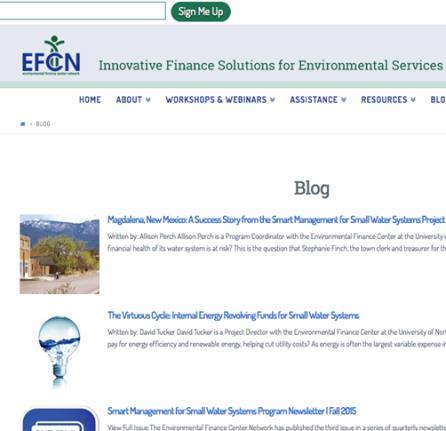 Small Systems Blog Learn more about water finance and management through our Small Systems Blog!