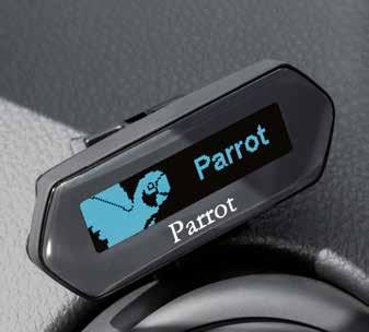 08 Parrot Asteroid Mini hands-free multimedia system Stand alone hands-free multimedia unit, to fit in addition to the standard audio head unit.