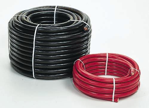 A welding cable is made with very fine copper wire and insulated with synthetic rubber. It s more flexible than battery cable, especially in the cold temperatures.