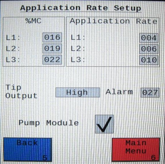 Setting Up Application Rate and Bale Parameters for Initial Use In the SETUP MODE you will set your initial application rate and baling rate.