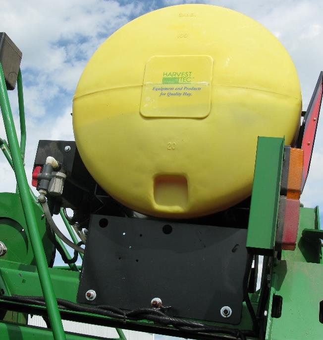 Make sure all connections have enough slack between the hitch of the baler and the back of the tractor, especially when tractor is