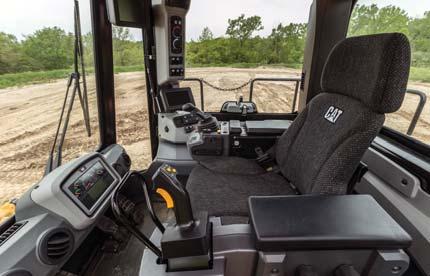 Experience reduced vibrations from isolation cab mounts and seat air suspension Maintain desired cab temperature with automatic temperature controls Pressurized cab with filtered air Reduced