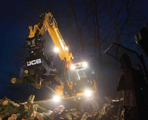 5 The JCB JS175W is equipped with a full set of side and rear view mirrors for all-round