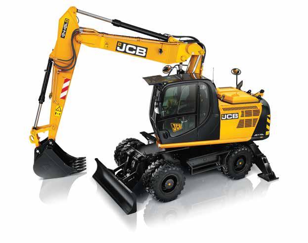 A COMFORTABLE FAVOURITE Comfortably in control. 5 JCB JS175W has a spacious luggage tray behind the operator s seat.