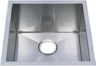 22-5/8"  Overall Size: 18-11/16 x 18-11/16 Bowl: 17 x 17-1/16 x 10 Drain Opening: 3-1/2 3/4" 17" 18-11/16 Sink Grid: BG-1616S 18-11/16" 17-1/16"