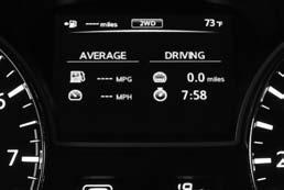 The vehicle information display modes can be changed using the button and the ENTER or button 3 on the steering wheel.