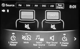 Use the remote controller, provided 1 with the system, to operate the rear display screens. 4 The rear displays can be activated or deactivated individually by the remote controller.