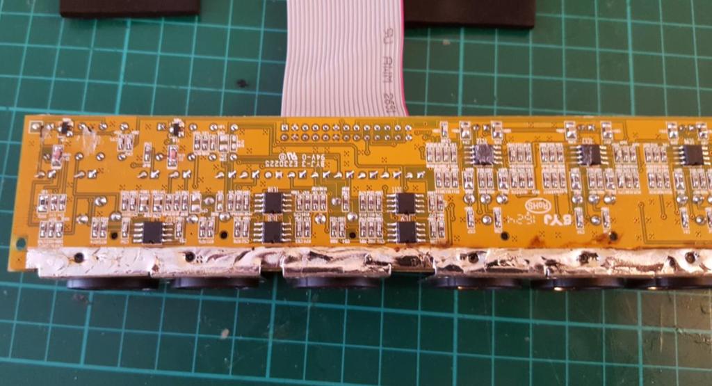on Rear PCB top and bottom.