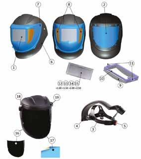 Welding, Grinding & Cutting Helmets Spare parts