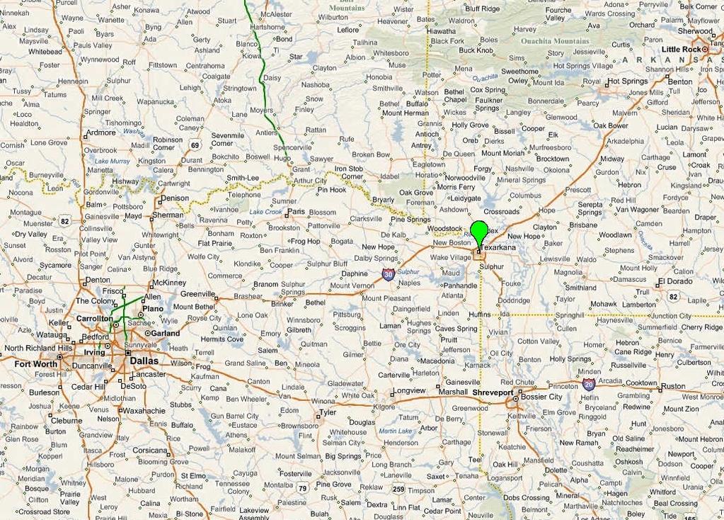 REGIONAL MAP Texarkana is the hub of Northeast Texas, Southwest Arkansas, Northwest Louisiana, and Southeast Oklahoma.