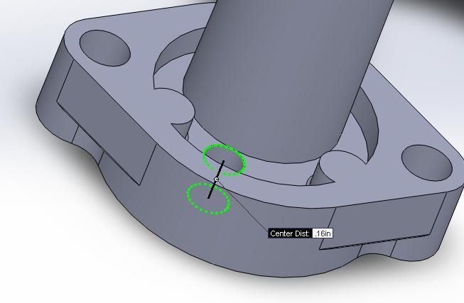 Following DFM guidelines the max depth of the cored hole should be 0.727", where as the actual depth is 1.02".