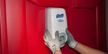 Sanitizer Dispenser When installing hand sanitizer, first remove