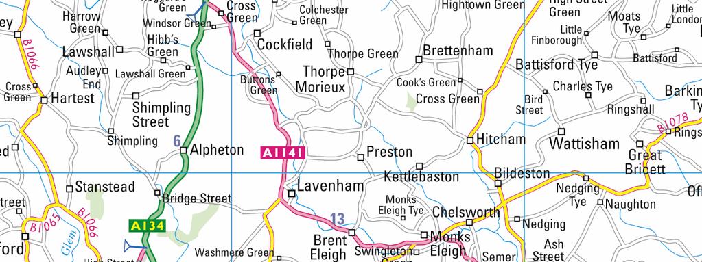 Travelling from Sudbury head for Lavenham and follow the signs to Brettenham and then to Rattlesden.