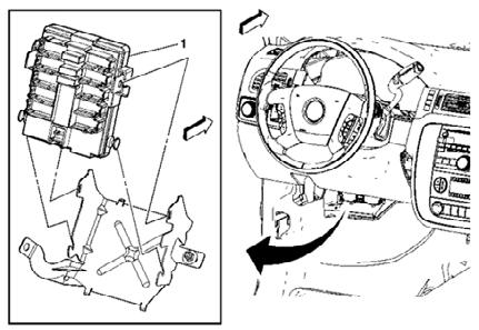 FIGURE 35 64. Install the MBEC cover onto the MBEC. 65. Raise vehicle on hoist to route the Chassis Harness. 66.