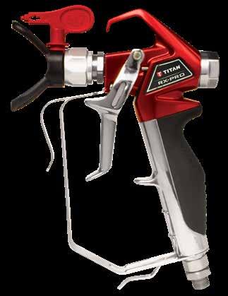RED SERIES AIRLESS GUNS RX-APEX INTRODUCING AIRLESS SPRAY GUN All-Day Trigger 28% lighter trigger pull force and 74% less hold force.