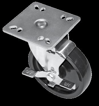 Universal Mounting Plate and Casters UNIVERSAL MOUNTING PLATE CASTERS Reduces required caster inventory while providing mounting flexibility Bolt Hole