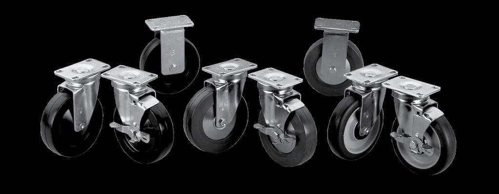 Medium Duty Plate Casters C21 SERIES MEDIUM DUTY and RIGID PLATE CASTERS CAPACITIES OF 155, 200, 250 and 300 lbs (70, 90, 115 and 135 kg) PER SELECTED RUBBER or POLYURETHANE TIRES with 1-1/ (32mm)
