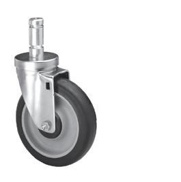 caster swiveling and longer bearing life. Zerk Grease Fittings provide a convenient method of lubrication.