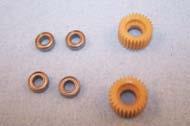 D4) Remove the two idler gears (ASC 9360) and four