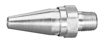 242 when fitted with blow guns pressurized at the inlet to a maximum of 100 PSIG. Conform to O.S.H.A. Directive 100-1. FLO-GAIN Nozzle Model No.