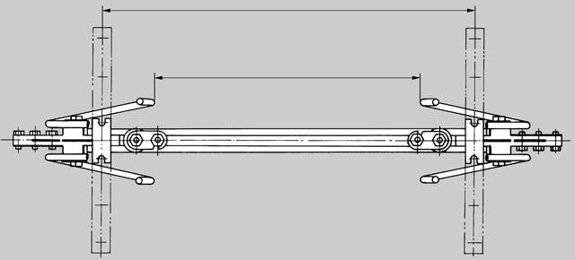 L 1 Ø 14 Ø 13 L 2 L 3 Figure 7 Section insulator with insulating skid Type description Type Mass (kg) L 1 (mm) L 2 (mm) L 3 (mm) Suspension on insulating straps a 7.