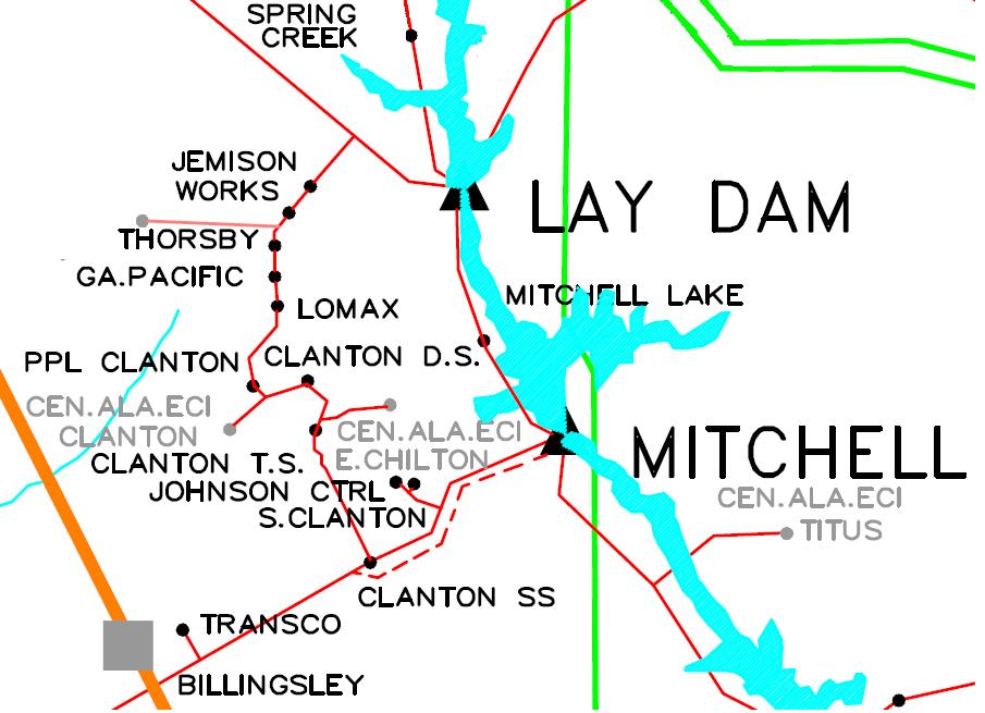 SOUTHERN Balancing Authority SOUTHERN 5W MITCHELL DAM CLANTON LOOP TAP 115 KV T.L. 2018 Construct approximately 10.