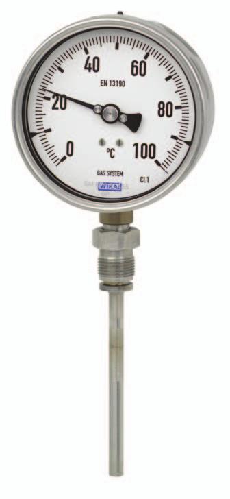 www.materm.si tel: 02 608 90 10 Mechanical temperature measurement Gas-actuated thermometer Model 73, stainless steel version WIKA data sheet TM 73.