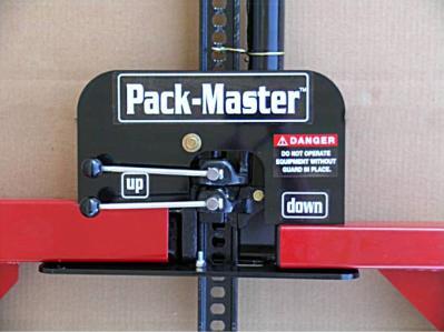Your Packmaster Manual will arrive in 2 boxes and include these parts: Box 1: Box 2: Ram Plate Cotter pin Jack Assembly Left up right, Right up right ASSEMBLY Base Plate parts bag (Box 2) containing: