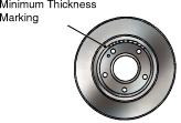 AUTOMOTIVE TECHNOLOGY N. Minimum thickness (discard thickness) The thickness at which the rotor cannot perform adequately. O.