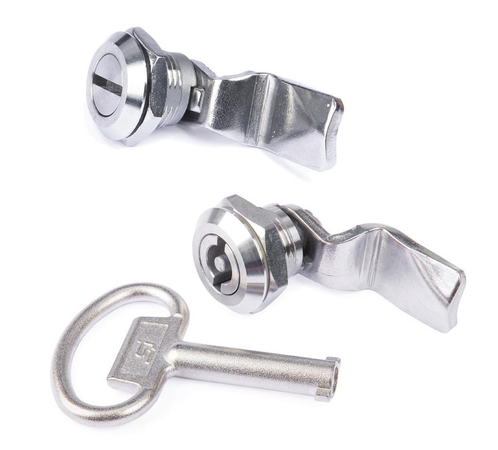 Model 09 ML Zinc Plated Steel amlock Latch Zinc plated steel 90 cam action lock. vailable with square and key or slot. iecast zinc I H Part no.