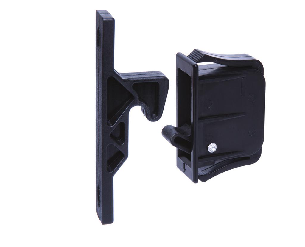 Model 02 PL Snap-in rabber Latch Spring loaded, over-centre latches. atch snaps into frame. Pull to open. S polycarbonate housing, high impact resistant thermoplastic. keeper.