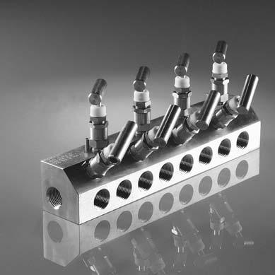ANDERSON GREENWOOD Distribution Manifold Manifold Valves SaddleMount Modular Mounting System Distribution Manifolds designed to distribute air for panel and cabinet instrumentation and can easily be