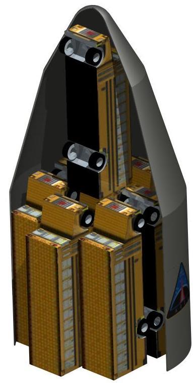 Re-defining The Box Combining mass and volume capability, Ares V could launch 5 empty or 3 fully loaded buses to the Moon or 8